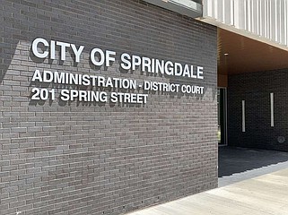 Springdale city administration building Tuesday, Aug. 15, 2023, Visit nwaonline.com/photo for today's photo gallery. 
(NWA Democrat-Gazette/Andy Shupe)